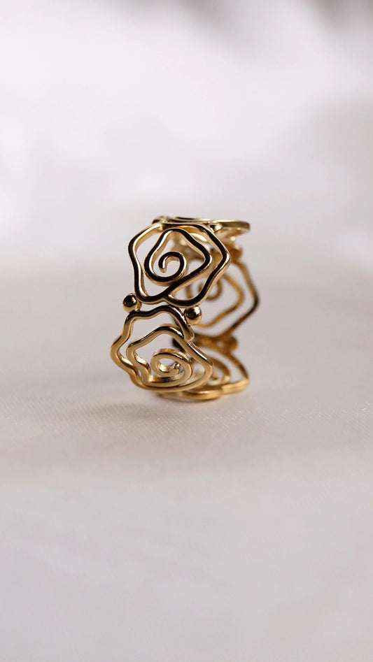 Bague "TULIPE" - Bleu Saphir