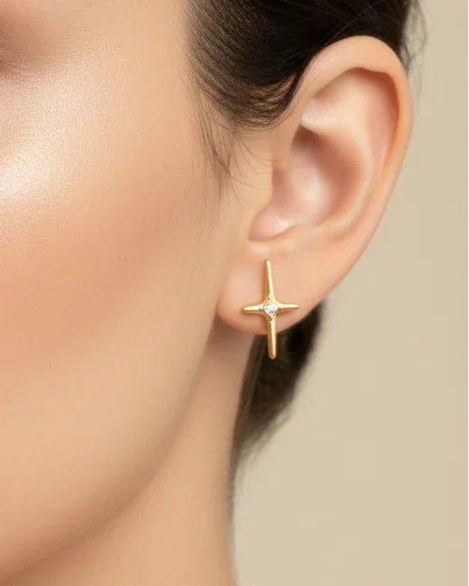 Boucles d'oreilles "ESTHER" - Bleu Saphir