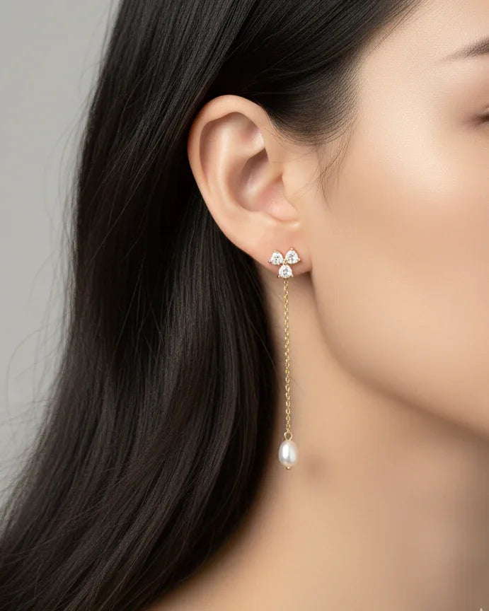 Boucles d'oreilles "ALINE" - Bleu Saphir