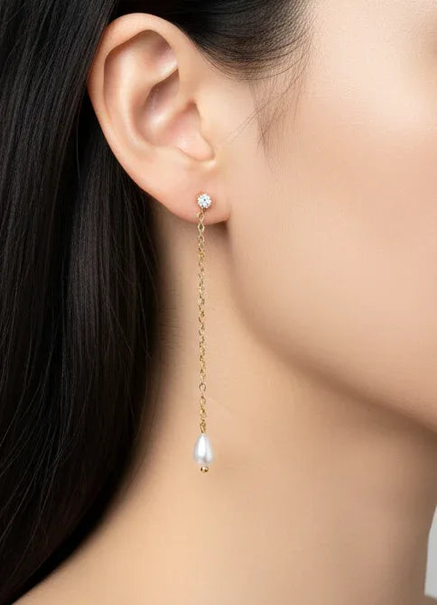 Boucles d'oreilles "FLAVIE" - Bleu Saphir