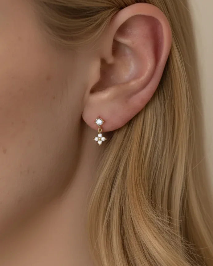 Boucles d'oreilles "EMY" - Bleu Saphir