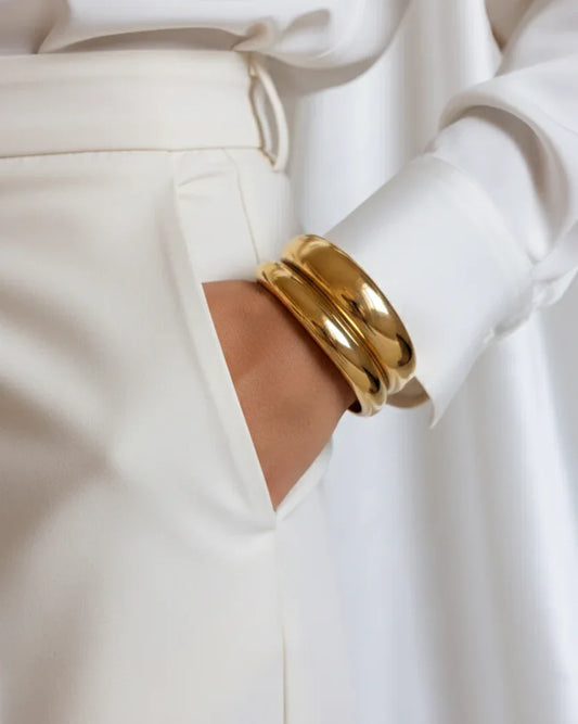 Bracelet Jonc "MAXIMALISTE" - Bleu Saphir