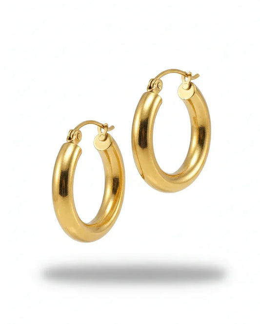 Boucles d'oreilles "WINNIE" - Taille moyenne - Bleu Saphir