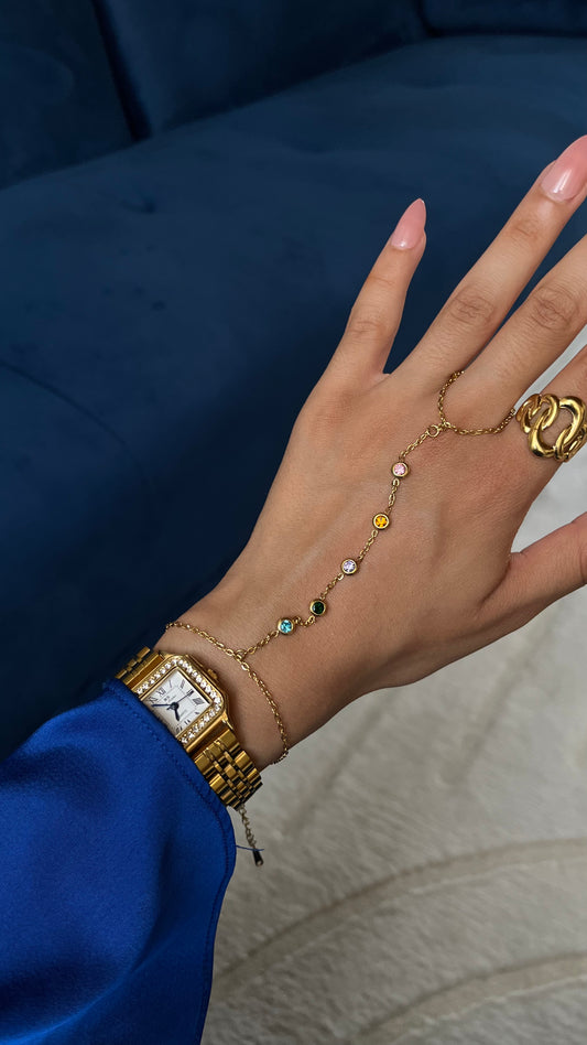 Chaine de main JENNIE acier inoxydable bijou tendance élégant pour femme et pas cher