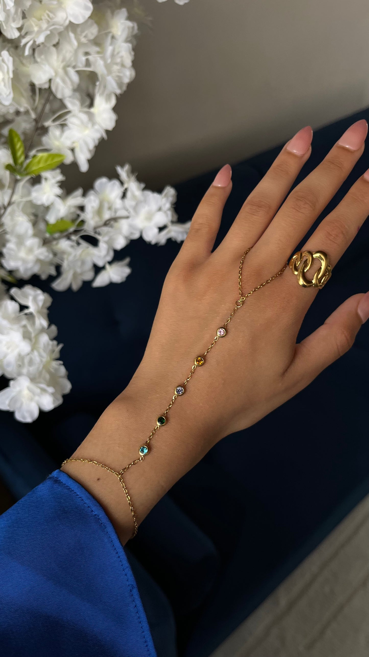 Chaine de main JENNIE acier inoxydable bijou tendance élégant pour femme et pas cher