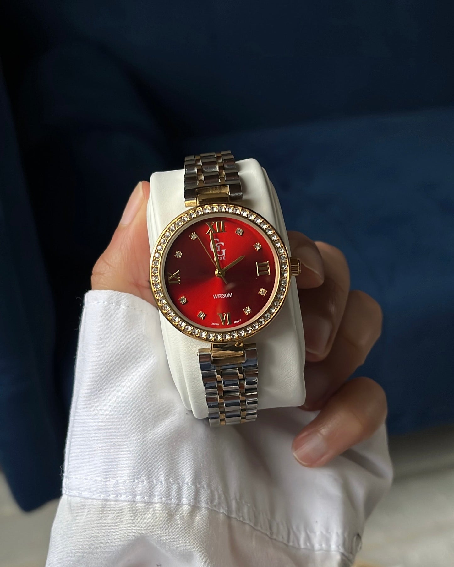 Montre "TOKYO" · Rouge (bracelet bicolore)