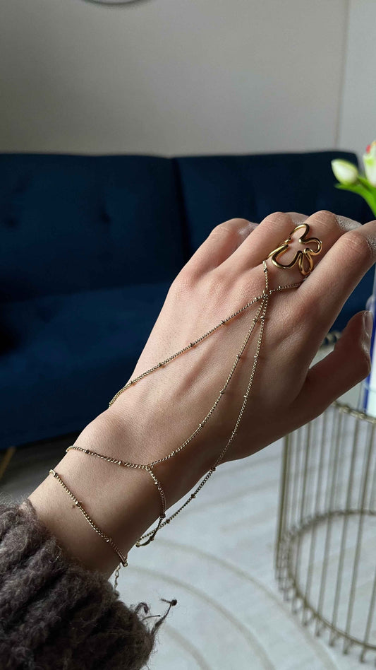 Chaine de main "AMBER" - doré