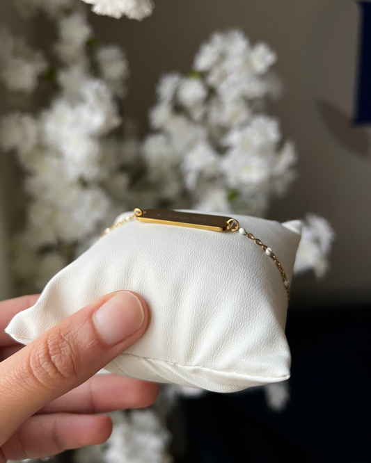 Bracelet "LEGENDE" personnalisé avec médaillon gravé