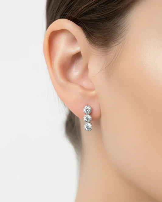 Boucles "INES" - Bleu Saphir