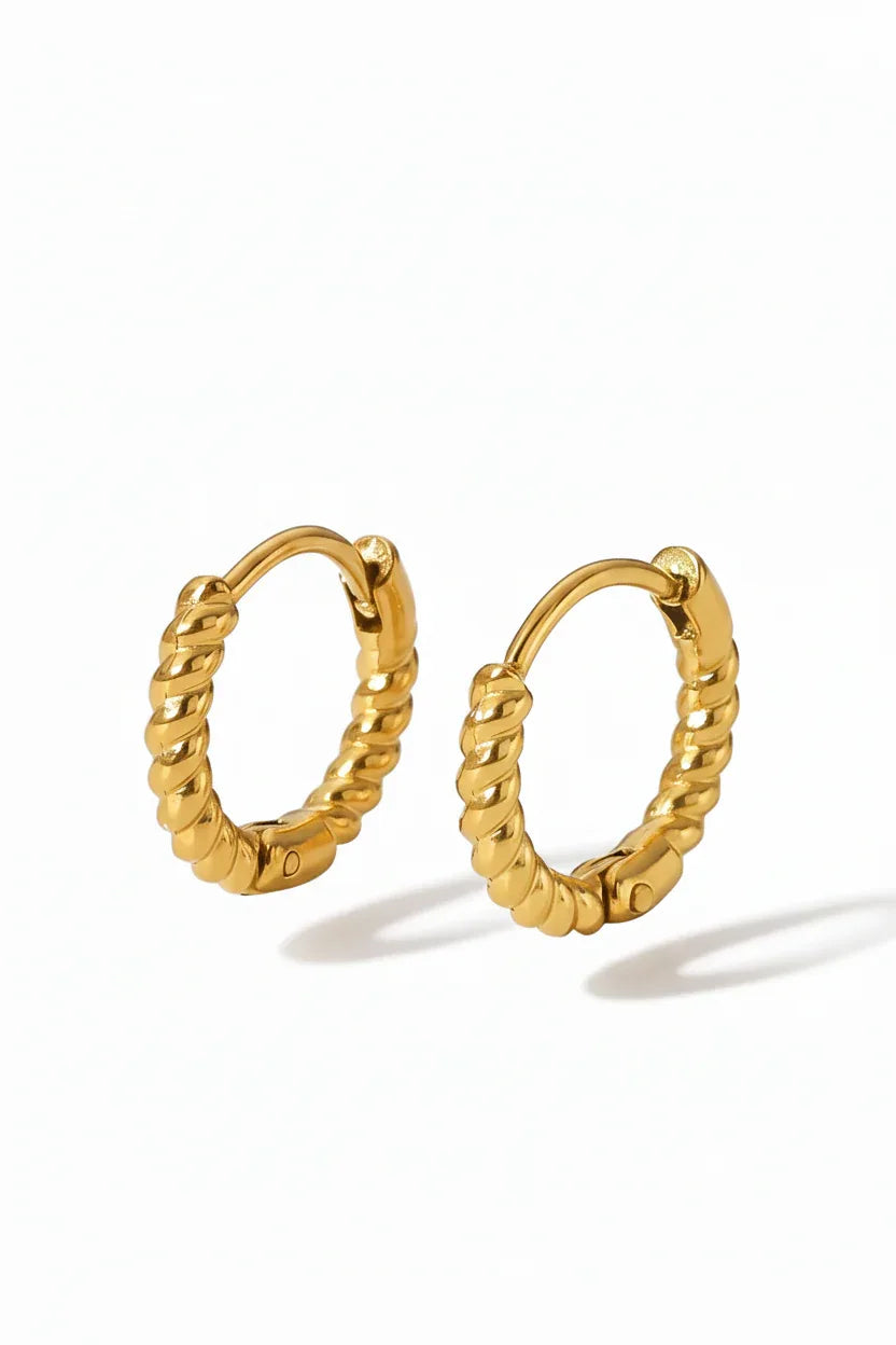 Boucles d'oreilles "TORSADE XS" - Bleu Saphir