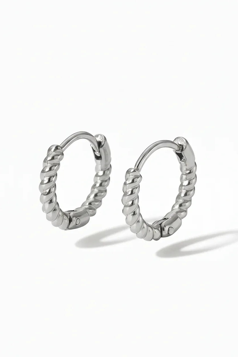 Boucles d'oreilles "TORSADE XS" - Bleu Saphir