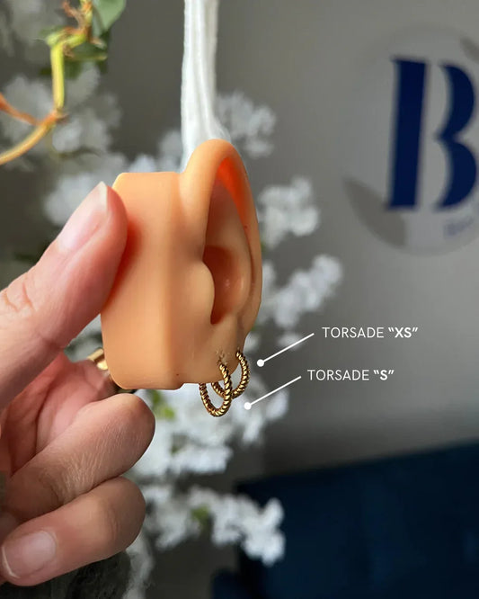 Boucles d'oreilles "TORSADE S" - Bleu Saphir