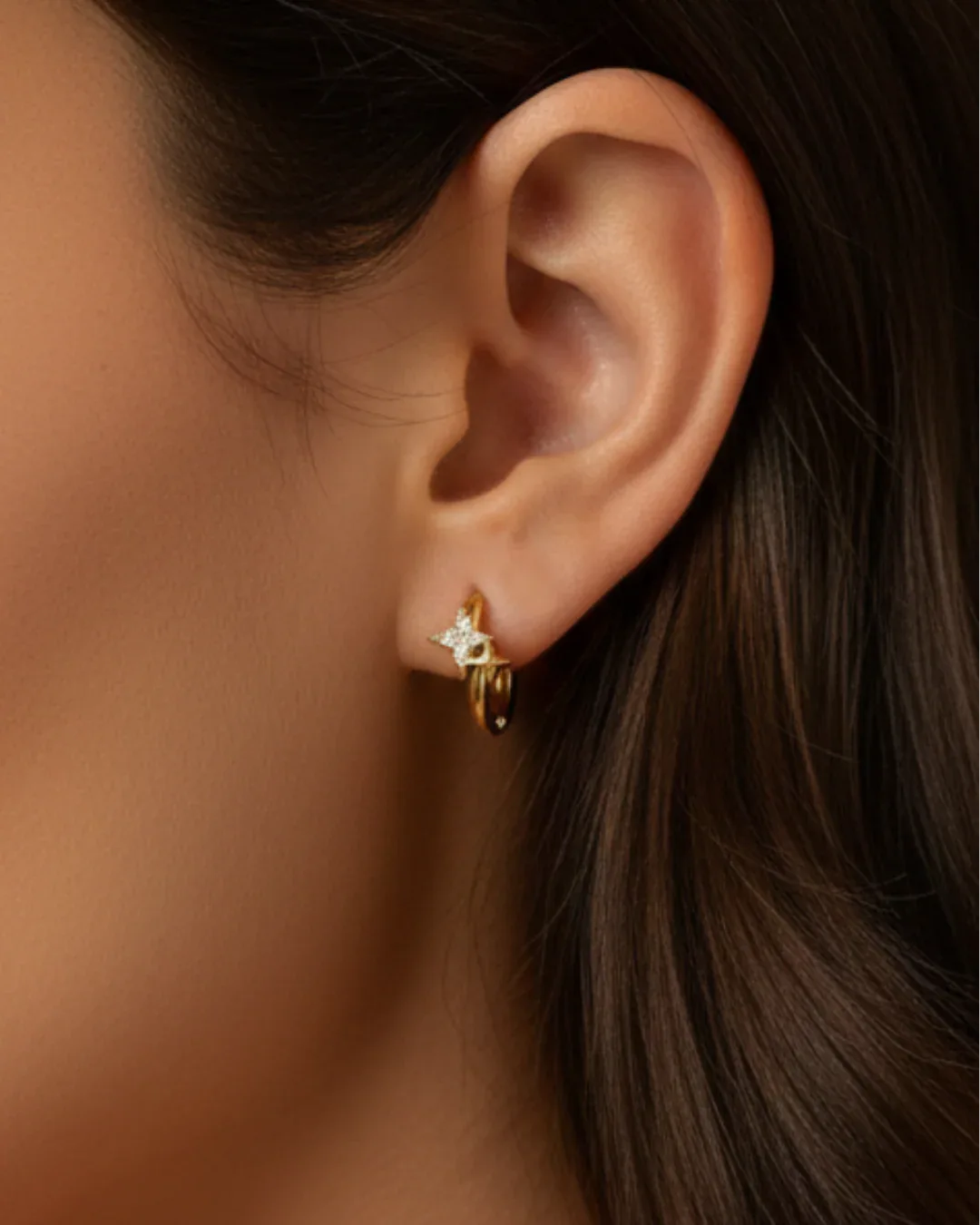 Boucles d'oreilles "STAR" - Bleu Saphir