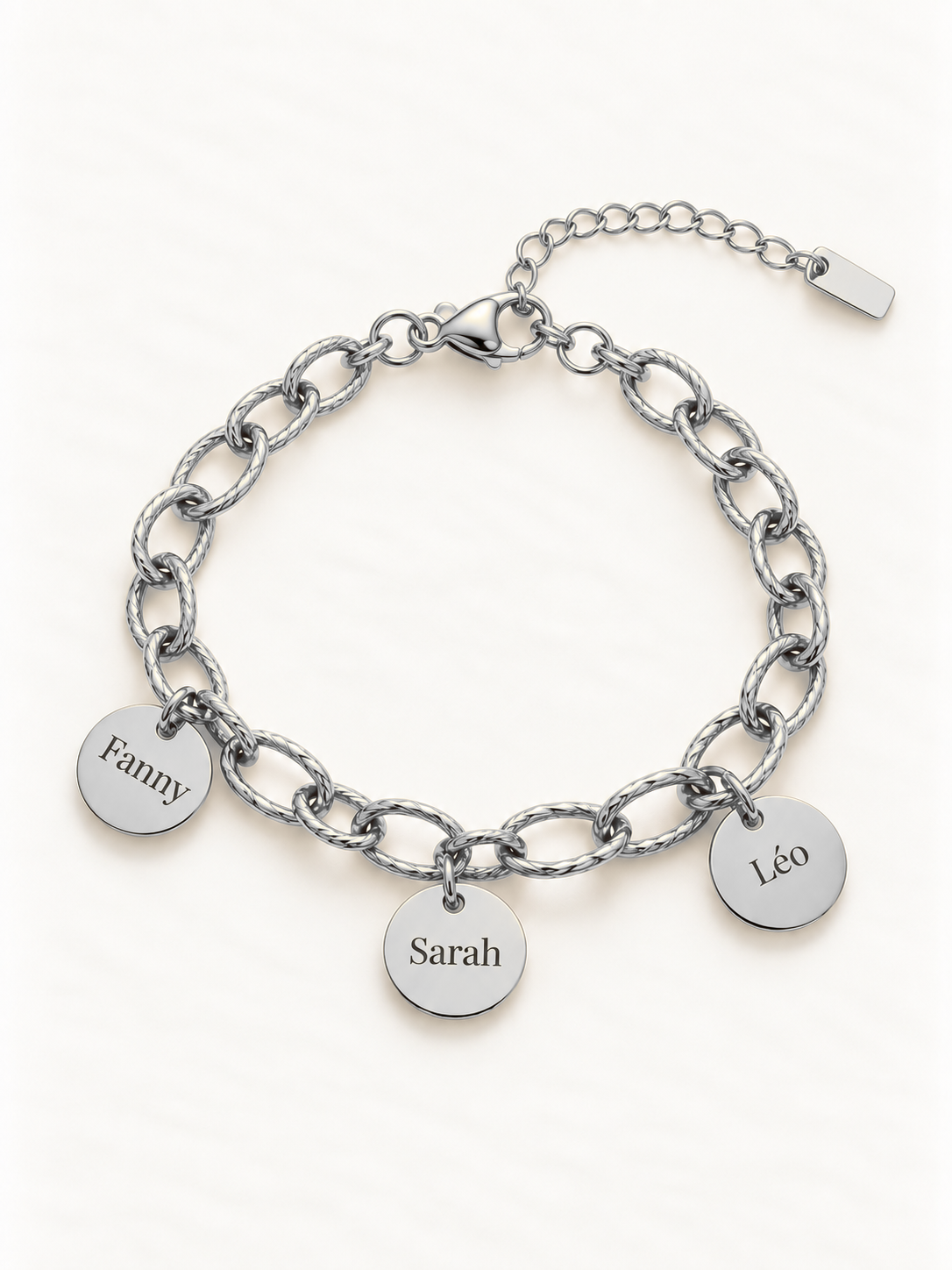 Bracelet "PASSION" personnalisé avec médaillons gravés