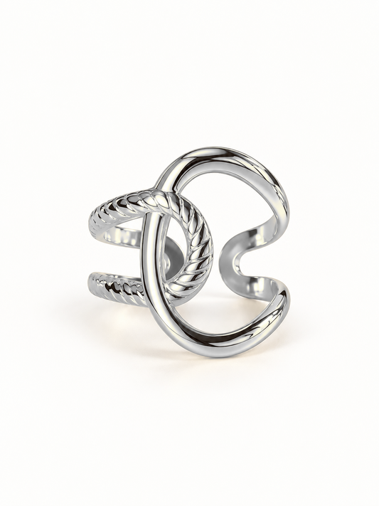 Bague "GRANDE" texturée