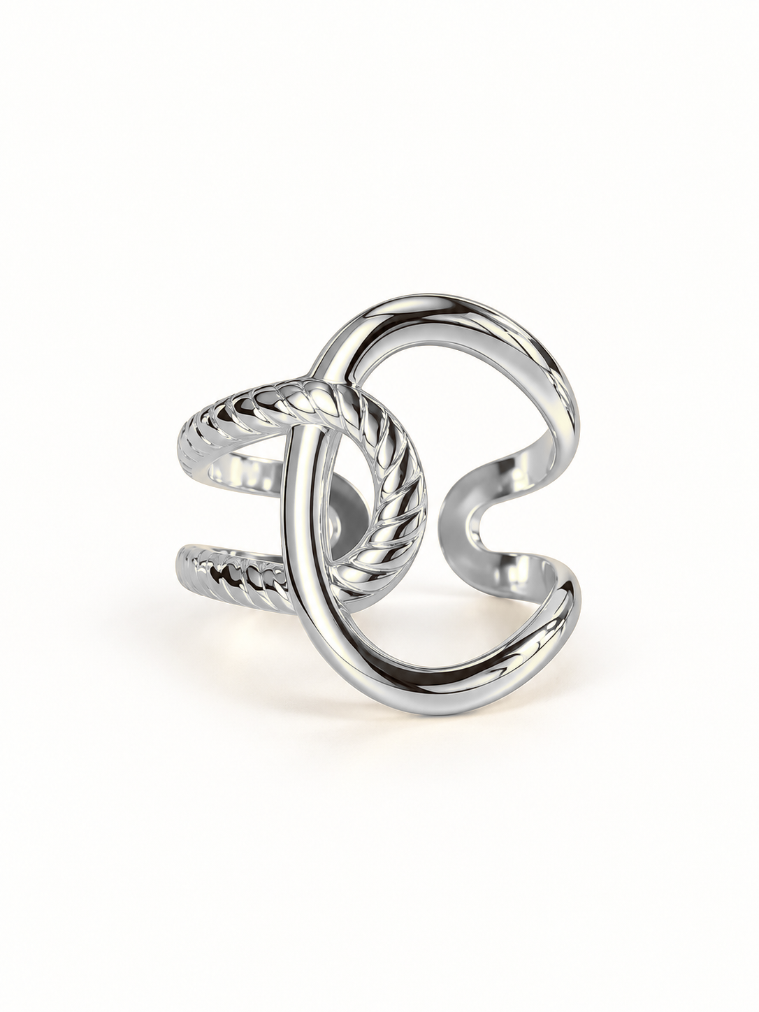 Bague "GRANDE" texturée