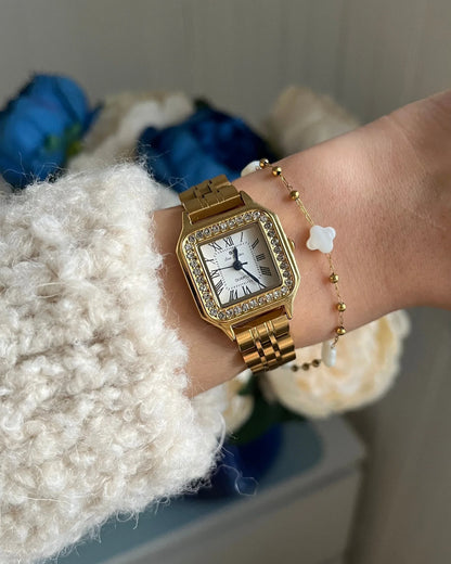 Montre "VICE CITY" · Dorée - Bleu Saphir