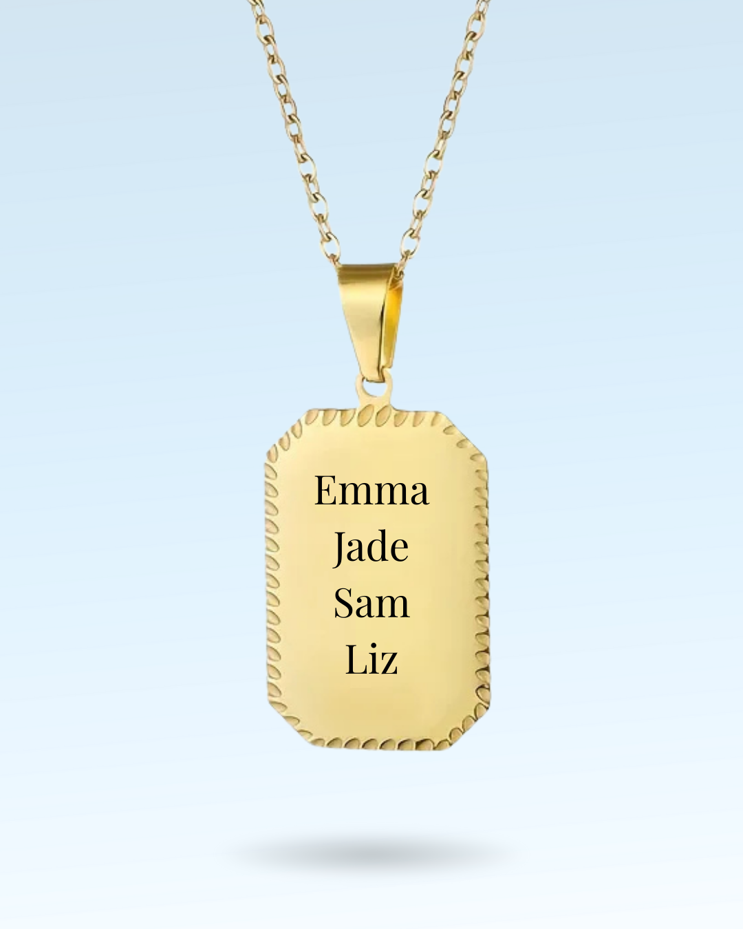 Collier "MOTS DOUX" personnalisé avec texte gravé