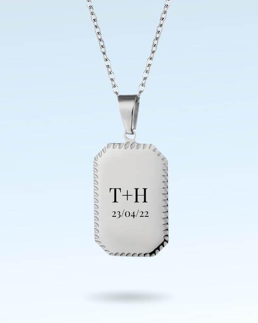Collier "MOTS DOUX" personnalisé avec texte gravé