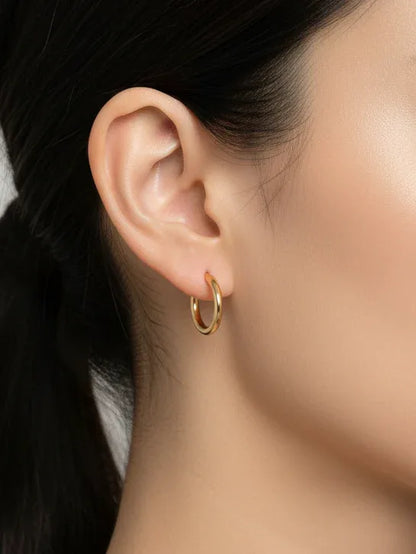 Boucles d'oreilles "ESSENTIELLE" - Taille S - Bleu Saphir