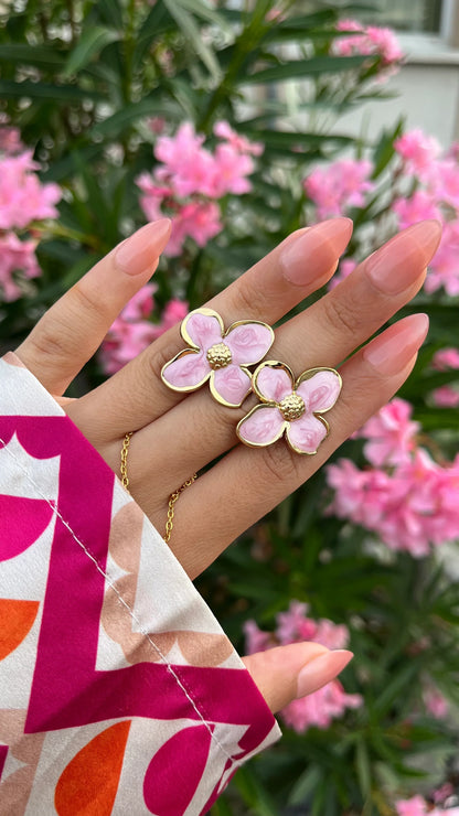 Boucles d'oreilles "LILA" · Violet - Bleu Saphir