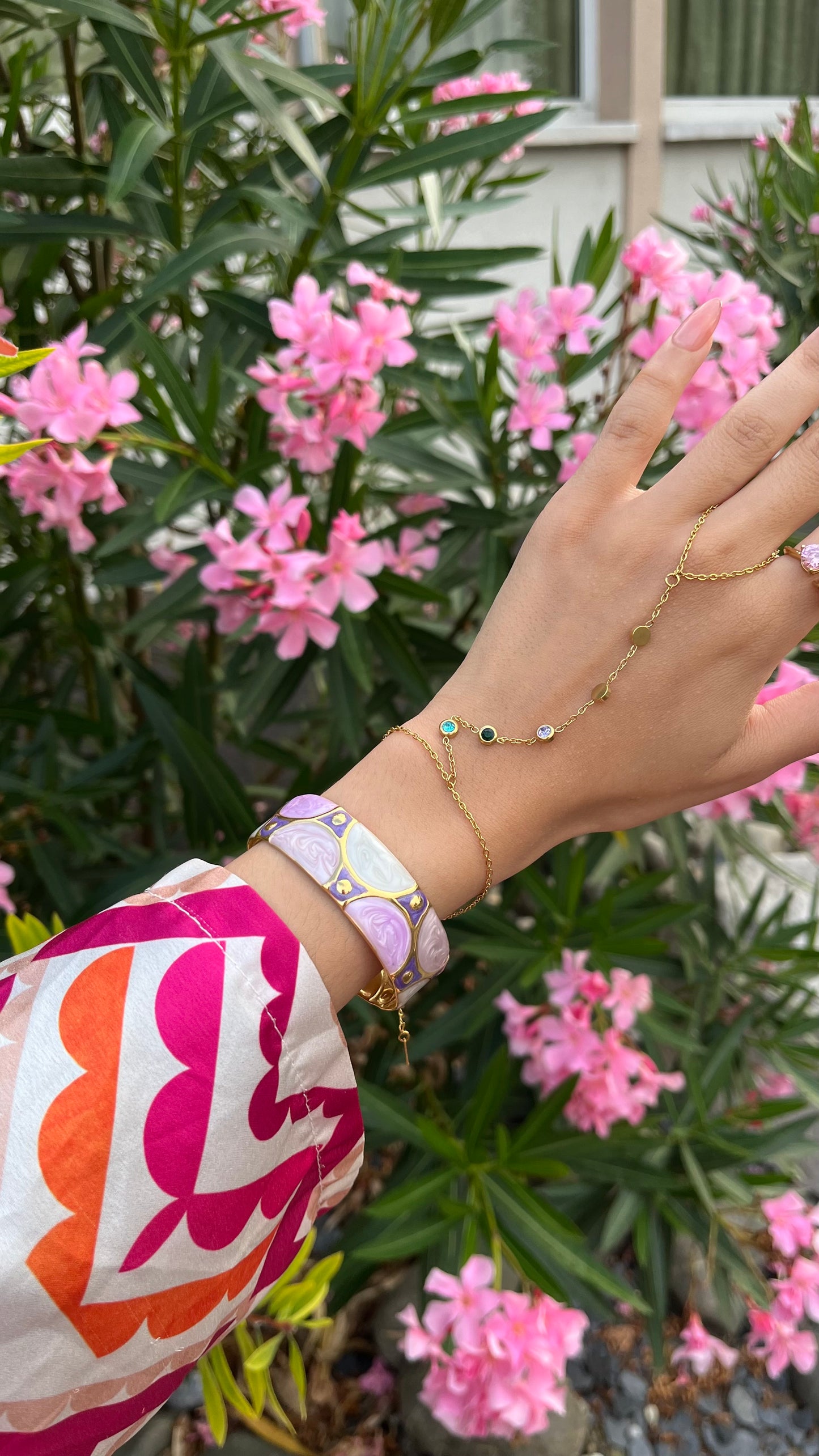 Bracelet Jonc "HORTENSE" · Violet