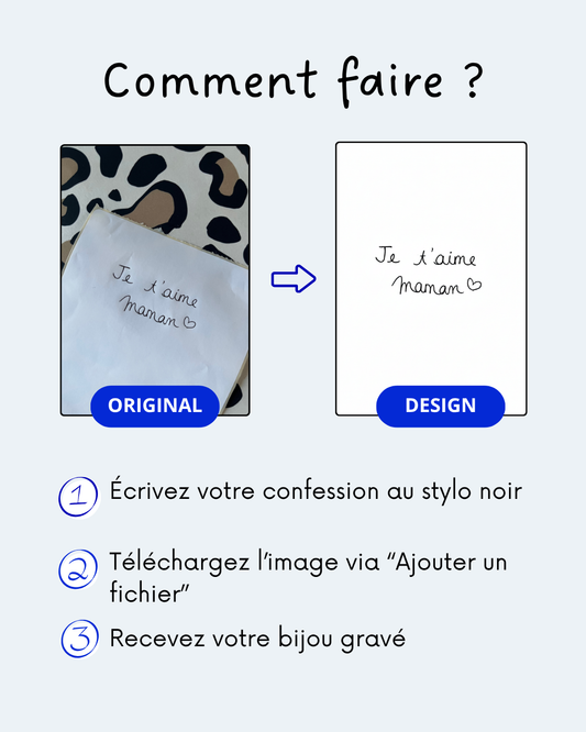 "CONFESSION" - Porte-clé coeur gravé à partir d’une photo