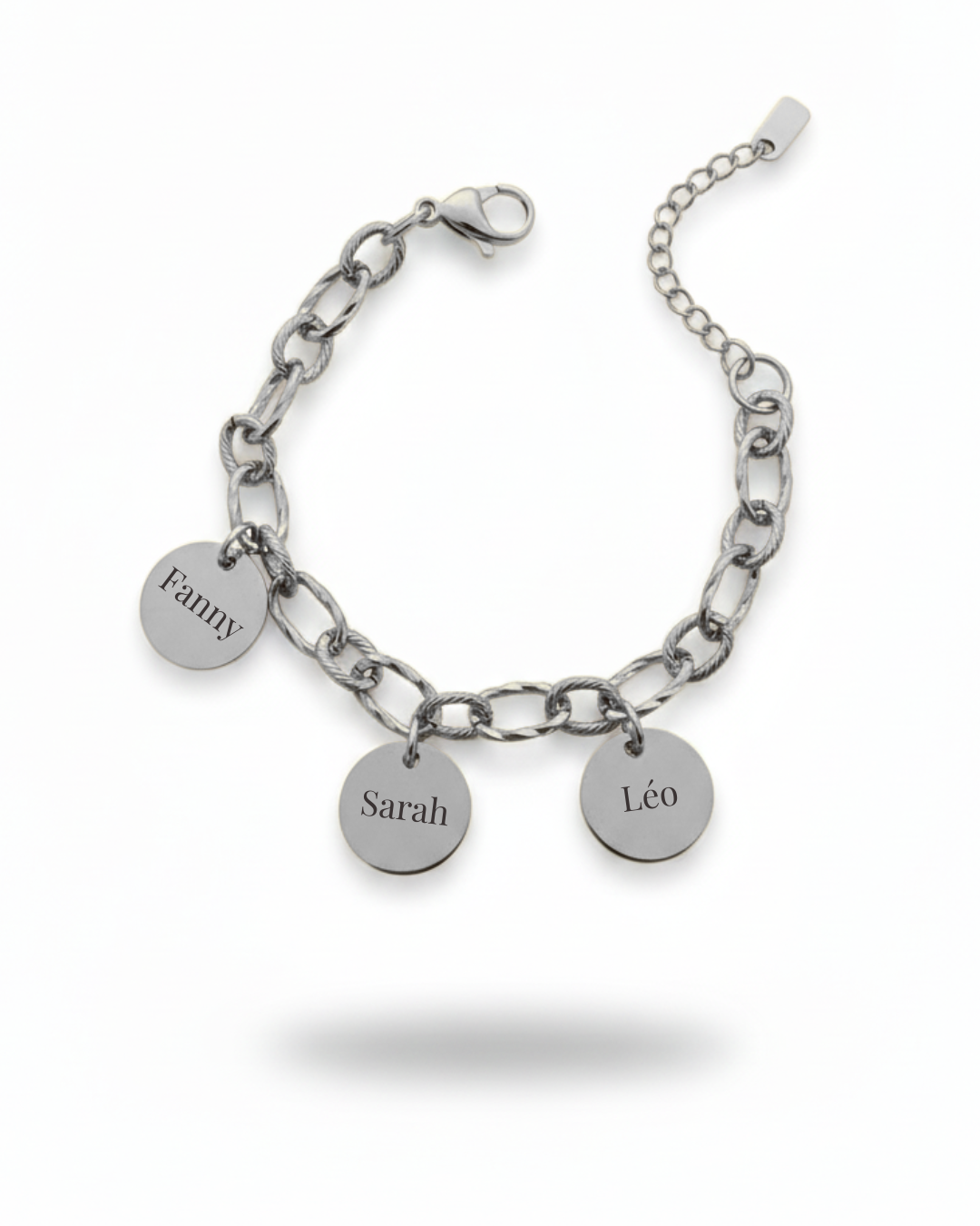 Bracelet "PASSION" personnalisé avec médaillons gravés
