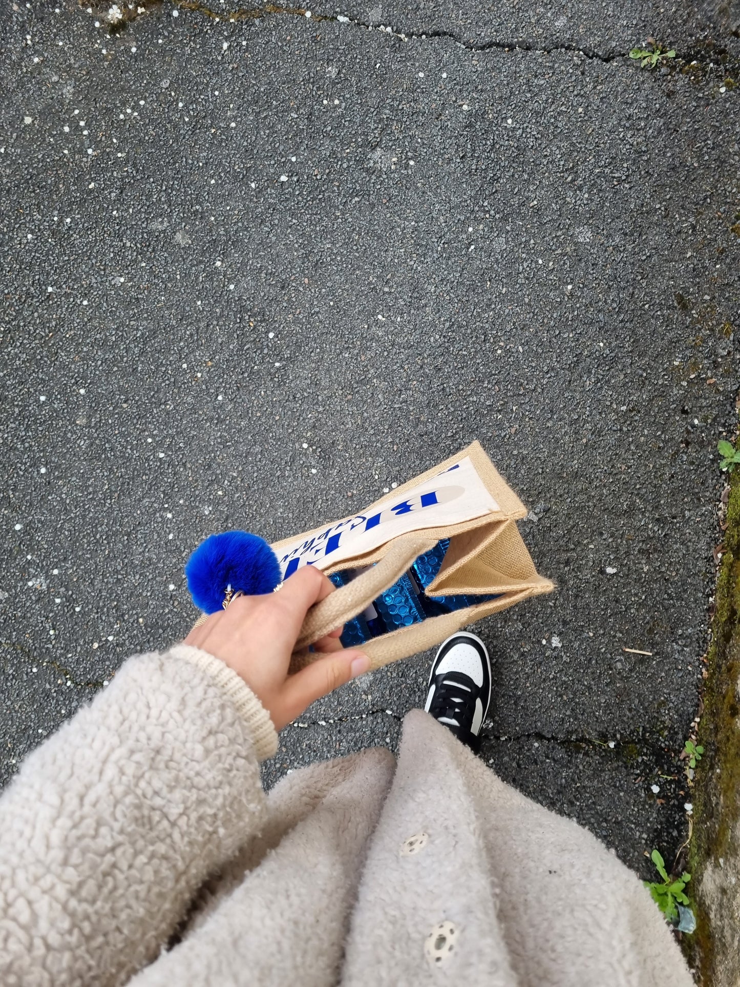 Sac en jute "Bleu Saphir"