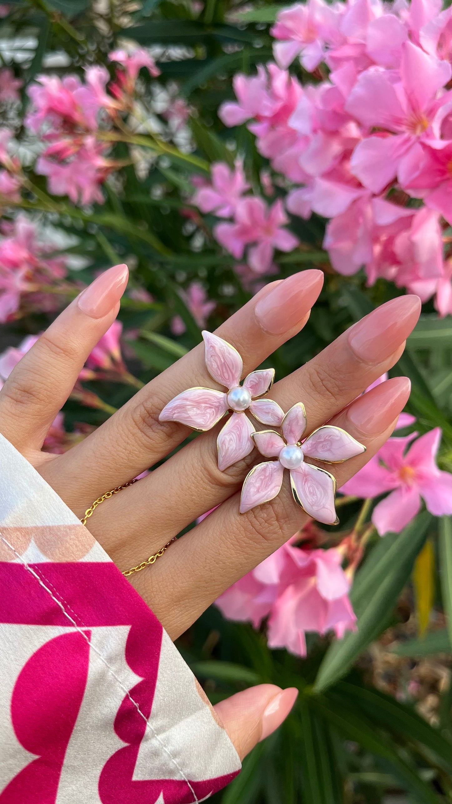 Boucles d'oreilles "FLOWER" · Lila