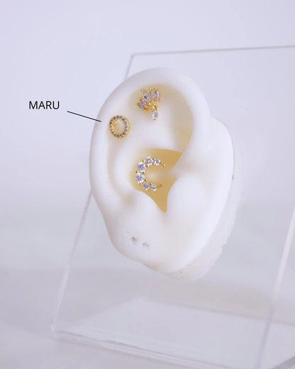Piercing "MARU" - Bleu Saphir