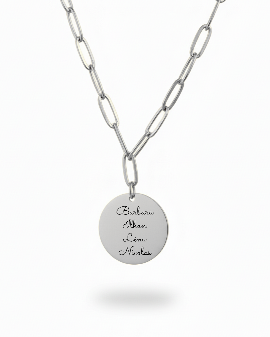 Collier "PROMESSE" personnalisé avec texte gravé
