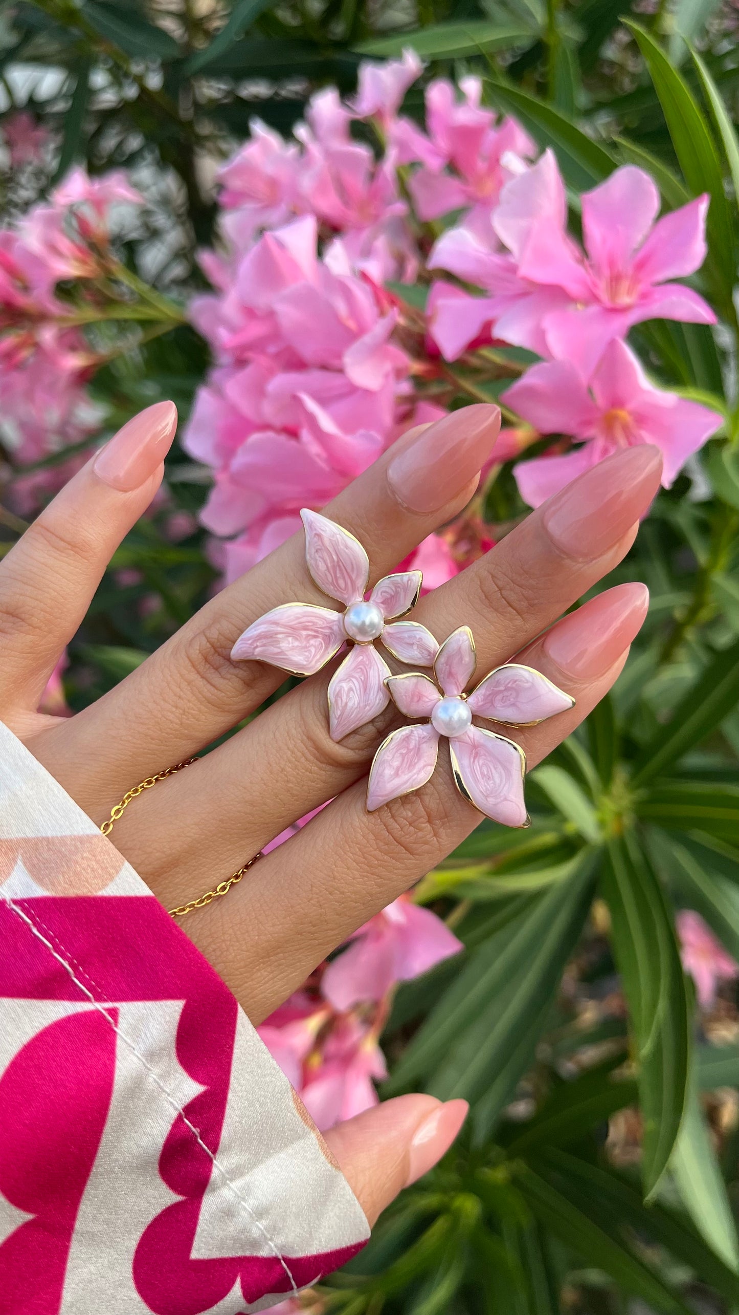 Boucles d'oreilles "FLOWER" · Lila