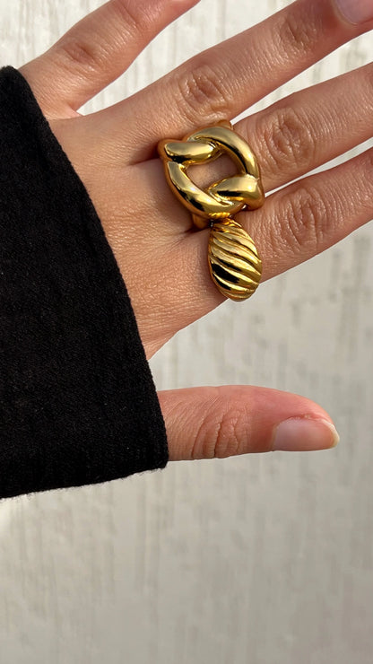 Bague "EMIRA" - Bleu Saphir