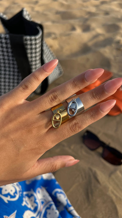 Bague "CAROLINA" - Bleu Saphir