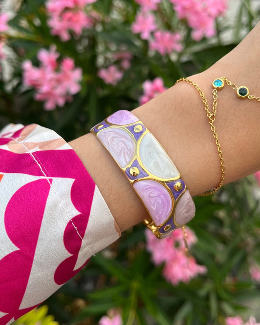 Bracelet Jonc "HORTENSE" · Violet