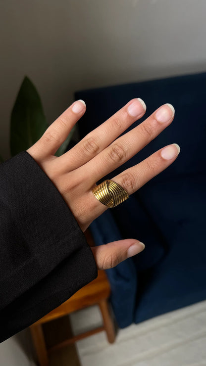 Bague "JANET" - Bleu Saphir