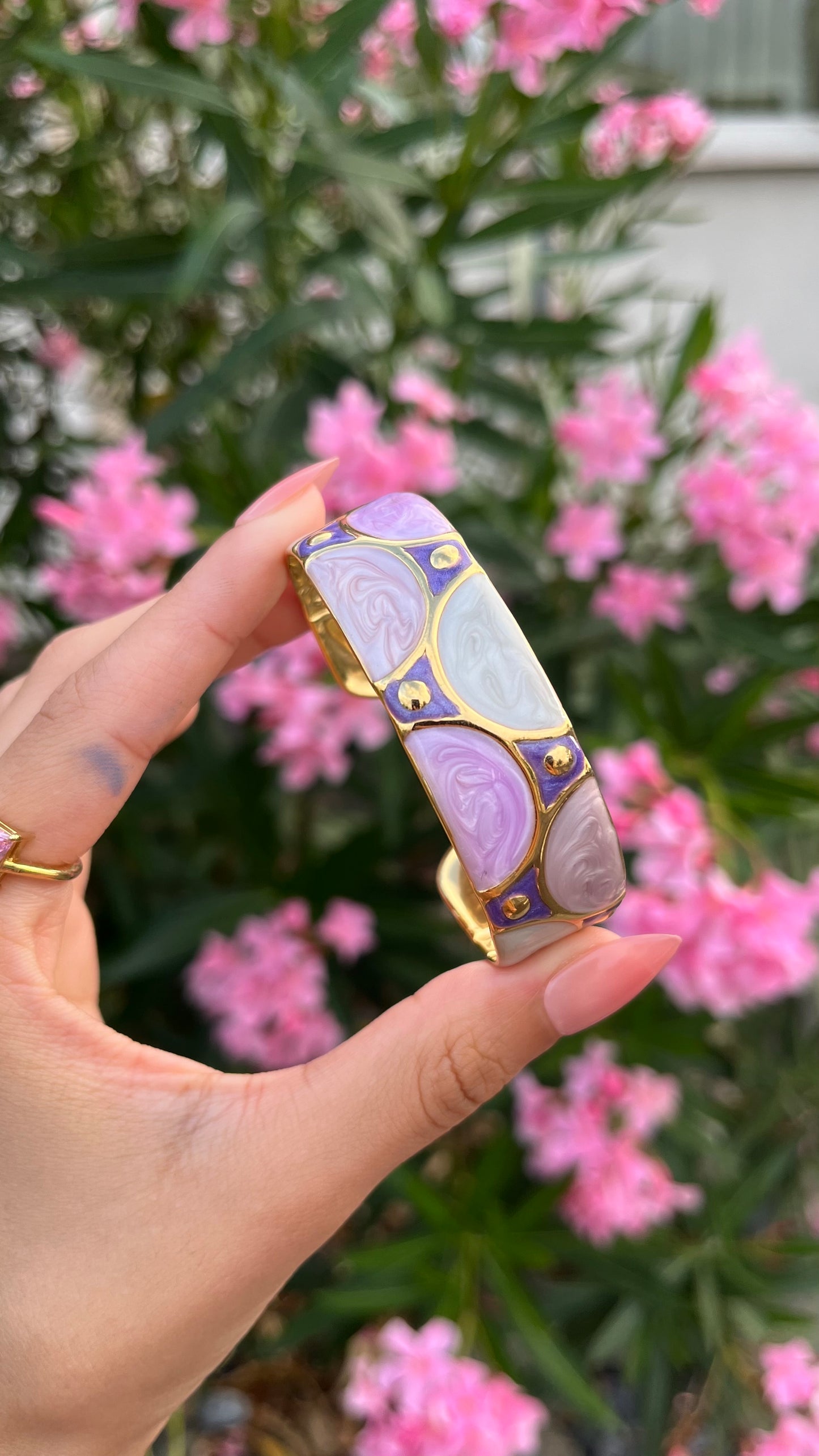 Bracelet Jonc "HORTENSE" · Violet