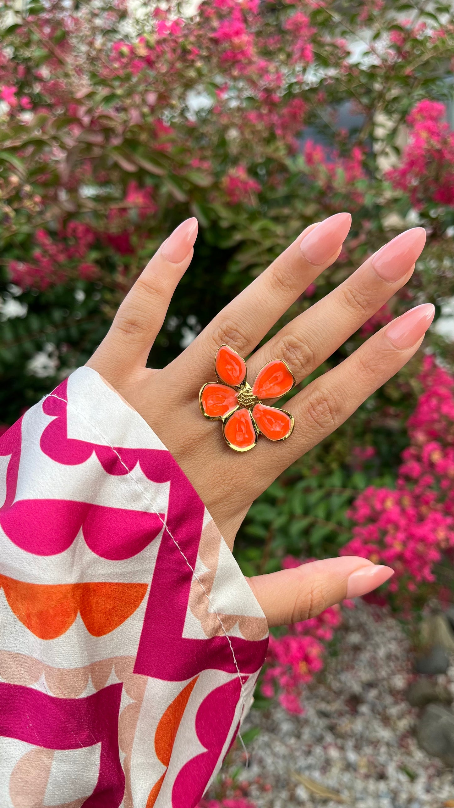 Bague "ROSY" · Rouge/orangé