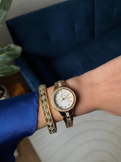 Bracelet jonc "VENDÔME" - Bleu Saphir