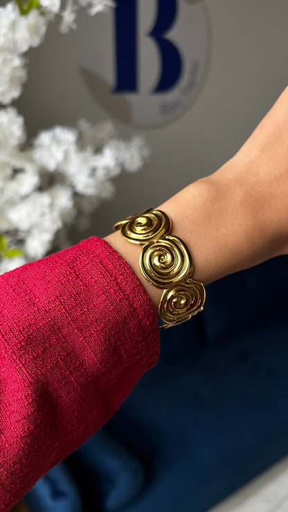 Bracelet Jonc "EVAN" - Bleu Saphir