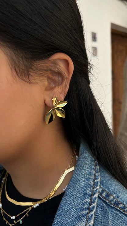 Boucles d'oreilles "LYS" - Bleu Saphir