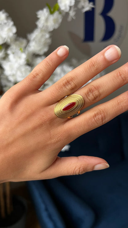 Bague "ASMA" - Bleu Saphir