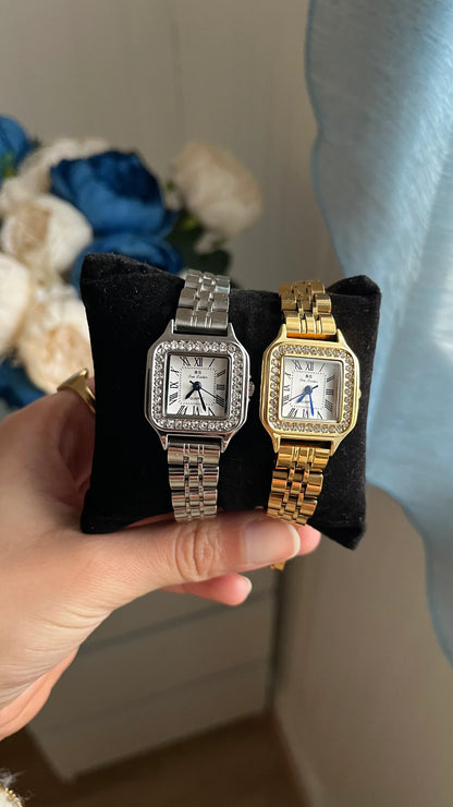 Montre "VICE CITY" · Dorée - Bleu Saphir