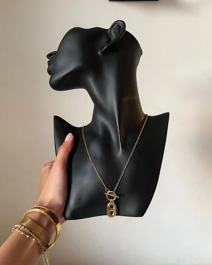 Collier sautoir "LEON" - Bleu Saphir