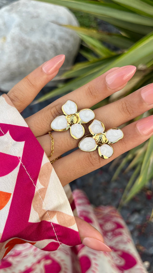 Boucles d'oreilles "LILA" · Blanche