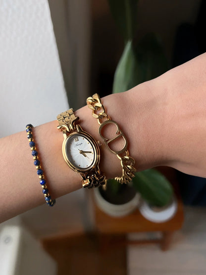 Montre "OLD MONEY" · Dorée - Bleu Saphir