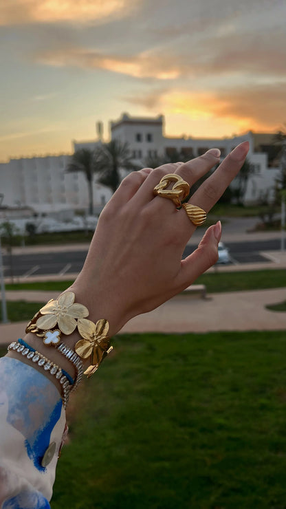 Bague "EMIRA" - Bleu Saphir