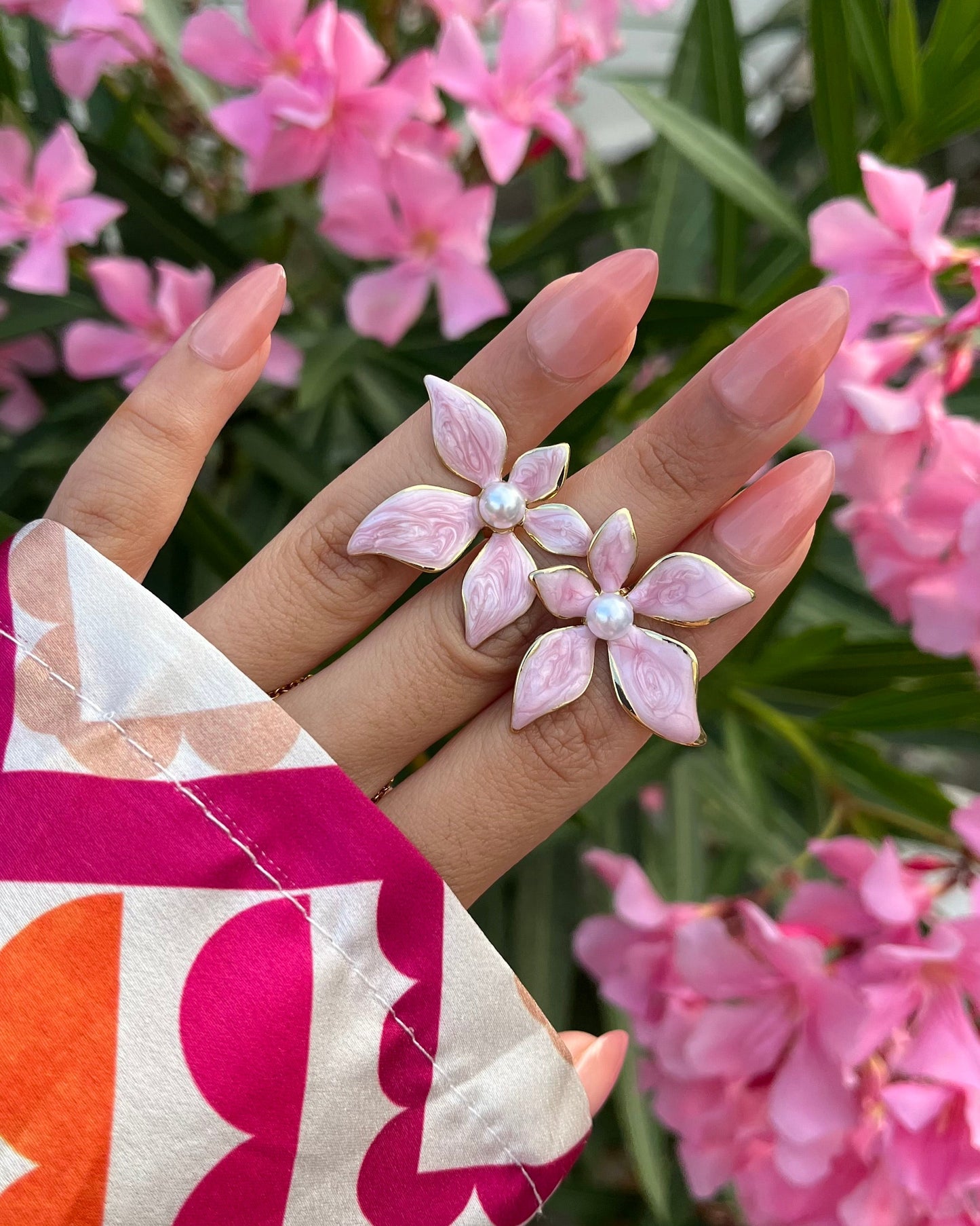 Boucles d'oreilles "FLOWER" · Lila