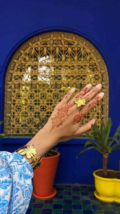 Bracelet jonc "AZALIA" - Bleu Saphir